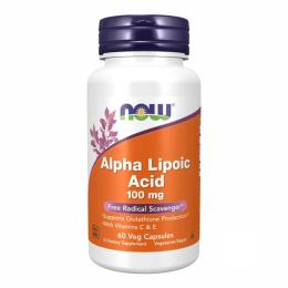 Натуральна добавка і екстракт Now Foods Alpha Lipoic Acid 100mg - 60vcaps (100-75-9280354-20)