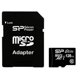 Карта памяті Silicon Power Elite SP128GBSTXBU1V10SP Black 128GB microSDXC З адаптером Class 10 UHS-I
