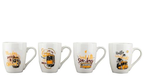 Чашка Vittora VT-C-126340 Жовтий трамвай, 340 мл