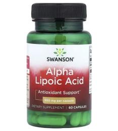 Натуральна добавка і екстракт Swanson Alpha Lipoic Acid 300 mg - 60 caps (2023-10-6661)