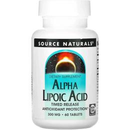 Натуральна добавка і екстракт Source Naturals Alpha Lipoic Acid 300mg - 60 tabs (2023-10-5555)