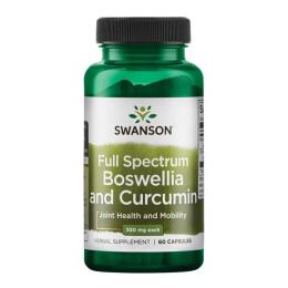 Натуральна добавка і екстракт Swanson Full Spect Boswellia and Curcumin - 60 caps (100-37-4856184-20)