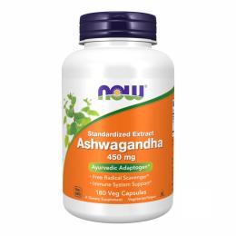 Натуральна добавка і екстракт Now Foods Ashwagandha 450 mg - 180 vcaps (2022-10-0113)