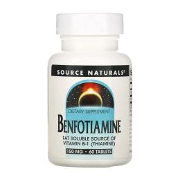 Натуральна добавка і екстракт Source Naturals Benfotiamine 150mg - 60 tabs (2023-10-5293)