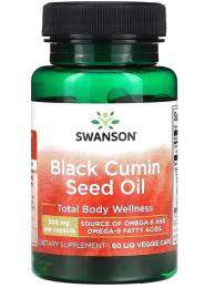 Натуральна добавка і екстракт Swanson Black Cumin Seed Oil 500 mg - 60 Liq Vegcap (2022-10-0205)