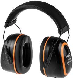 Захисні навушники Neo Tools SNR 30 дБ Black Orange категорія III, ізолююча піна G-TECH