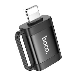 Перехідник Hoco UA31A OTG Lightning (тато)  -  USB (мама) Black