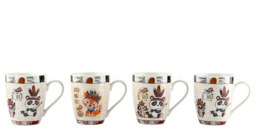 Чашка Vittora VT-C-117340 Ivory Звірятка індіанці 340 мл