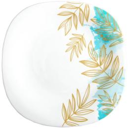 Тарілка Vittora V-230Sgr супова Золота гілка Square 23 см