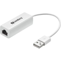 Перехідник Sandberg Cable USB 2.0 Type A (тато)  -  Ethernet RJ45 (мама)