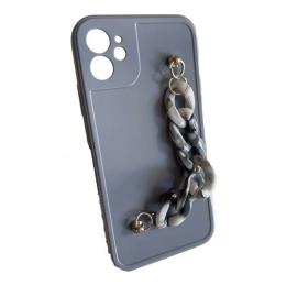 Чохол-накладка Infinity Glamour Grain Wrist Chain для iPhone 11 Blue