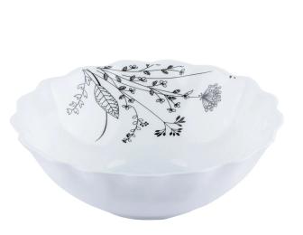 Тарілка Vittora V-190BW десертна Чорно-біле суцвіття Wave 190 мм