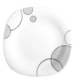 Тарілка Vittora V-240Sgb обідня Сірі бульбашки square 240 мм