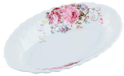 Блюдо Vittora V-225PB-F Рожевий букет Wave 22.5 см