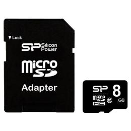 Карта памяті Silicon Power SP008GBSTH010V10SP Black 8GB microSDHC З адаптером Class 10