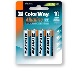 Батарейка ColorWay Alkaline Power AA (CW-BALR06-4BL) 4 шт