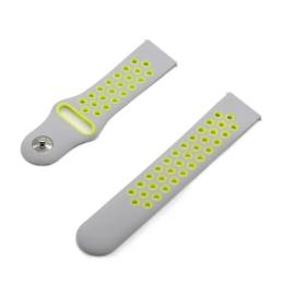 Ремінець для смарт-годинника Infinity Sport SILICONE 22 mm Gray Yellow
