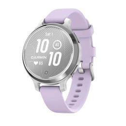 Смарт-годинник Garmin Lily 2 Active Silver with Purple Jasmine Silicone Band (010-02891-01)