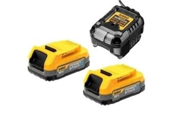 Зарядний пристрій до електроінструменту DEWALT 18V 1, 7Ah POWERSTACK 2шт. + Charger Yellow Black (DCB1102E2-QW)