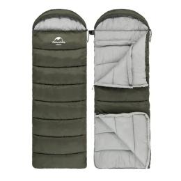 Спальний мішок Naturehike NH20MSD07 Green U150 з капюшоном (11C), правий