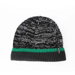 Шапка DexShell Cuffed Beanie Black водонепроникна зимова розмір S/M (56-58 см) з зеле
