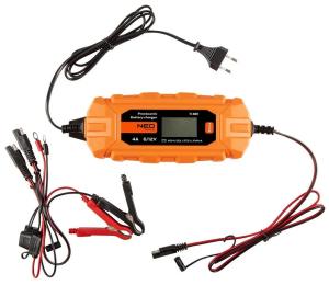 Зарядний пристрій для акумулятора автомобіля Neo Tools 11-890 Black Orange