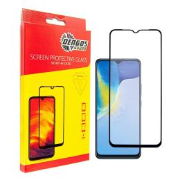 Захисне скло DENGOS Vivo Y15s Full Glue Black