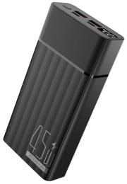 Зовнішній портативний акумулятор YENKEE YPB 2145 20000 mAh Black 45W (37000116)