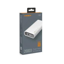 Зовнішній портативний акумулятор Videx VPB-320 20000 mAh White 22.5 Вт (VPB-320-W)