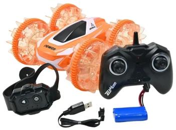Іграшка на радіокеруванні Mic 666-816SDA Orange амфібія, 19х20х9 см, пульт: 2.4 GHz, браслет, оберт: 360, підсвічування, перевертиш