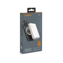 Зовнішній портативний акумулятор Videx VPB-331 10000 mAh White 20 Вт (VPB-331-W)