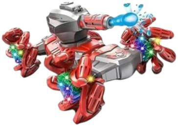 Іграшка на радіокеруванні Mic 1037 Red Танк, світло, стріляє орбізами, обертається на 360, підіймає корпус