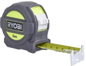 Рулетка Ryobi RYOBI RTM5M 5 м х 25 мм, двост. нейлонове покриття, TPR корпус