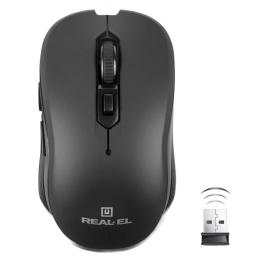 Мишка REAL-EL RM-331W Black (EL123200044)
