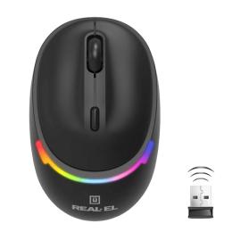Мишка REAL-EL RM-440W Black (EL123200045)