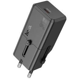 Адаптер живлення для телефона Hoco AC25 Mini PD30W (1USB-C) universal travel charger Black