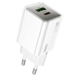 Адаптер живлення для телефона Hoco N46 Glorious PD20W + QC3.0 (1USB-A/1C) White