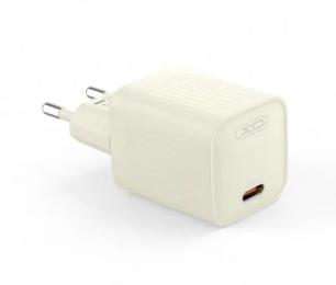 Адаптер живлення для телефона XO L146 (EU) PD20W Single USB-C Beige