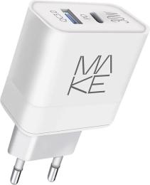 Адаптер живлення для телефона MakeFuture MCW-327PWH White