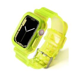Ремінець для смарт-годинника Infinity Silicon Apple Watch 38mm/40mm/41mm Green Yellow