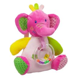 Брязкальце Bambi C20560-1 мяка іграшка з музичним механізмом Слонік