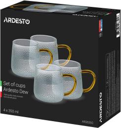 Набір чашок Ardesto Dew AR2635C 350 мл х 4 шт