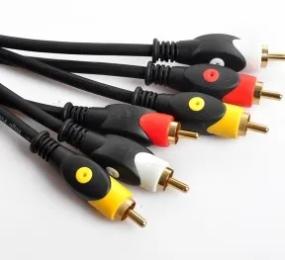 Відео-кабель Voltronic RCA - RCA YT-3хRCA (M)/3хRCA (M) - 3.0P Black