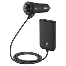 Автомобільний адаптер для телефона Belkin Road Rockstar Black 2xUSB 1.2A + 2xUSB 2.4A