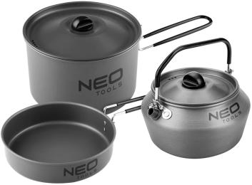 Набір посуду Neo Tools 63-145 Silver 3в1 чайник, каструля, сковорода