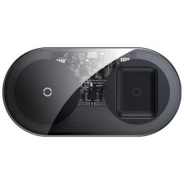 Бездротовий зарядний пристрій Baseus Simple 2in1 Wireless Charger 18W Max For Phones + Po