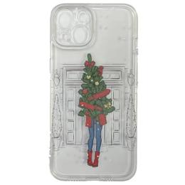 Чохол-накладка Infinity New Year Apple iPhone 14 Transparent Ялинка