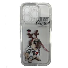 Чохол-накладка Infinity New Year Apple iPhone 14 Pro Transparent Мопс