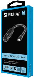 Перехідник Sandberg 136-37 USB Type-С (тато) - SATA III (мама) Black