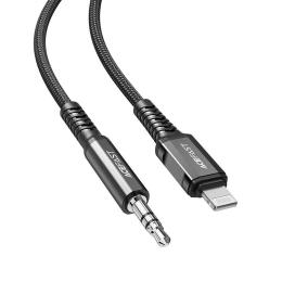 Аудіо-кабель Acefast C1-06 Lightning (тато) - 3.5 mm (тато) 0.18 m Black (AFC1-06B)